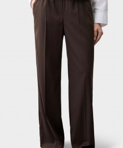 OPUS PANTS WIDE LEG PANTS MUCIA SMOOTH - Trousers - affogato
