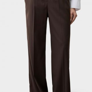 OPUS PANTS WIDE LEG PANTS MUCIA SMOOTH - Trousers - affogato